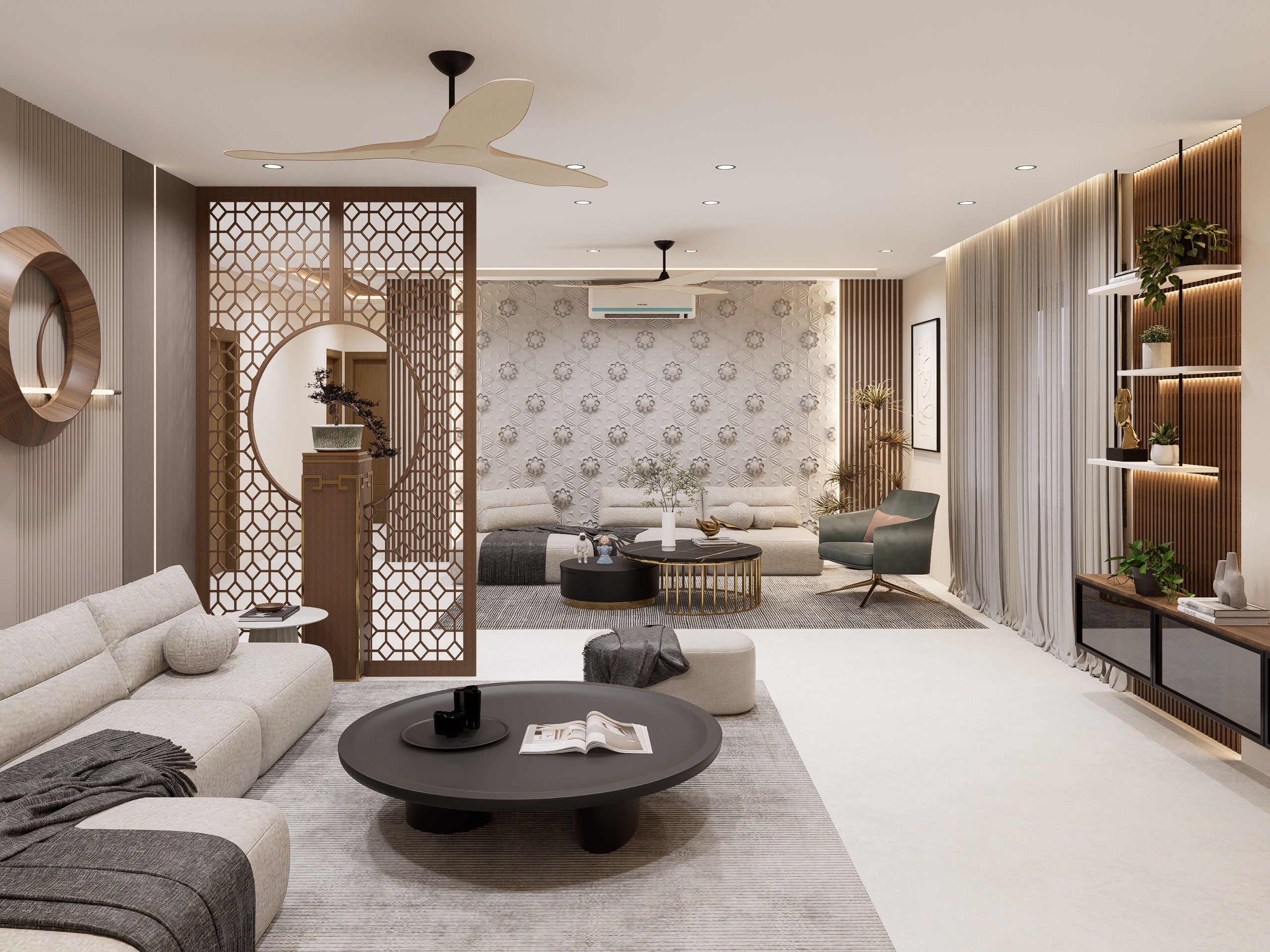 Luxury living room designed by Prime Modulars